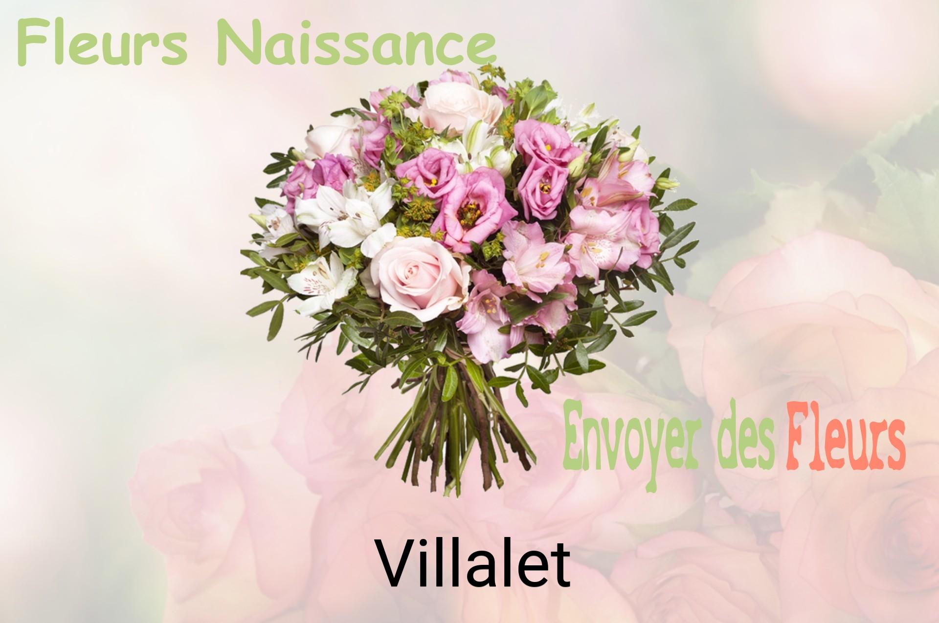 Bouquet de fleurs de naissance livré à Villalet