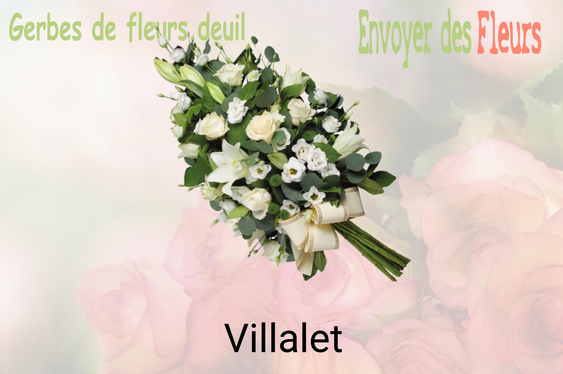 Gerbe de fleurs de deuil livrée à Villalet